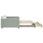 vidaXL Divano Letto Estraibile Cassetti Grigio Chiaro 100x200 Velluto vidaXL Divano Letto Estraibile Cassetti Grigio Chiaro 100x200 Velluto