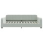 vidaXL Divano Letto Estraibile Cassetti Grigio Chiaro 100x200 Velluto vidaXL Divano Letto Estraibile Cassetti Grigio Chiaro 100x200 Velluto