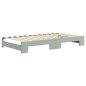 vidaXL Divano Letto Estraibile Cassetti Grigio Chiaro 100x200 Velluto vidaXL Divano Letto Estraibile Cassetti Grigio Chiaro 100x200 Velluto
