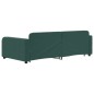 vidaXL Divano Letto Estraibile Cassetti Verde Scuro 100x200cm Velluto vidaXL Divano Letto Estraibile Cassetti Verde Scuro 100x200cm Velluto