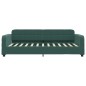 vidaXL Divano Letto Estraibile Cassetti Verde Scuro 100x200cm Velluto vidaXL Divano Letto Estraibile Cassetti Verde Scuro 100x200cm Velluto