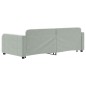 vidaXL Divano Letto Estraibile Cassetti Grigio Chiaro 90x190cm Velluto