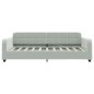 vidaXL Divano Letto Estraibile Cassetti Grigio Chiaro 90x190cm Velluto