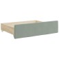 vidaXL Divano Letto Estraibile Cassetti Grigio Chiaro 90x190cm Velluto