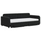 vidaXL Divano Letto Estraibile con Cassetti Nero 90x200 cm in Velluto vidaXL Divano Letto Estraibile con Cassetti Nero 90x200 cm in Velluto