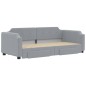 vidaXL Divano Letto Estraibile Cassetti Grigio Chiaro 80x200cm Tessuto vidaXL Divano Letto Estraibile Cassetti Grigio Chiaro 80x200cm Tessuto