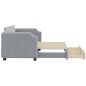 vidaXL Divano Letto Estraibile Cassetti Grigio Chiaro 80x200cm Tessuto vidaXL Divano Letto Estraibile Cassetti Grigio Chiaro 80x200cm Tessuto