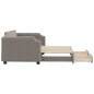 vidaXL Divano Letto Estraibile con Cassetti Tortora 90x200 cm Tessuto vidaXL Divano Letto Estraibile con Cassetti Tortora 90x200 cm Tessuto