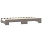 vidaXL Divano Letto Estraibile con Cassetti Tortora 90x200 cm Tessuto vidaXL Divano Letto Estraibile con Cassetti Tortora 90x200 cm Tessuto