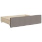 vidaXL Divano Letto Estraibile con Cassetti Tortora 90x200 cm Tessuto vidaXL Divano Letto Estraibile con Cassetti Tortora 90x200 cm Tessuto
