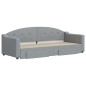 vidaXL Divano Letto Estraibile Cassetti Grigio Chiaro 80x200cm Tessuto vidaXL Divano Letto Estraibile Cassetti Grigio Chiaro 80x200cm Tessuto