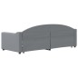 vidaXL Divano Letto Estraibile Cassetti Grigio Chiaro 80x200cm Tessuto vidaXL Divano Letto Estraibile Cassetti Grigio Chiaro 80x200cm Tessuto