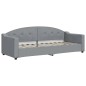 vidaXL Divano Letto Estraibile Cassetti Grigio Chiaro 80x200cm Tessuto vidaXL Divano Letto Estraibile Cassetti Grigio Chiaro 80x200cm Tessuto
