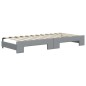 vidaXL Divano Letto Estraibile Cassetti Grigio Chiaro 80x200cm Tessuto vidaXL Divano Letto Estraibile Cassetti Grigio Chiaro 80x200cm Tessuto