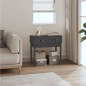 Tavolo Consolle Grigio 76,5x40x75 cm in Legno Massello di Pino Tavolo Consolle Grigio 76,5x40x75 cm in Legno Massello di Pino