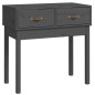 Tavolo Consolle Grigio 76,5x40x75 cm in Legno Massello di Pino Tavolo Consolle Grigio 76,5x40x75 cm in Legno Massello di Pino