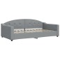 vidaXL Divano Letto Estraibile Cassetti Grigio Chiaro 100x200 Tessuto vidaXL Divano Letto Estraibile Cassetti Grigio Chiaro 100x200 Tessuto