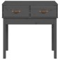 Tavolo Consolle Grigio 76,5x40x75 cm in Legno Massello di Pino Tavolo Consolle Grigio 76,5x40x75 cm in Legno Massello di Pino