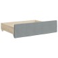vidaXL Divano Letto Estraibile Cassetti Grigio Chiaro 90x190cm Tessuto vidaXL Divano Letto Estraibile Cassetti Grigio Chiaro 90x190cm Tessuto