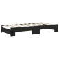 vidaXL Divano Letto Estraibile con Cassetti Nero 90x190 cm in Velluto