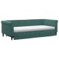 vidaXL Divano Letto Estraibile Cassetti Verde Scuro 90x200cm Velluto vidaXL Divano Letto Estraibile Cassetti Verde Scuro 90x200cm Velluto
