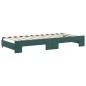 vidaXL Divano Letto Estraibile Cassetti Verde Scuro 90x200cm Velluto vidaXL Divano Letto Estraibile Cassetti Verde Scuro 90x200cm Velluto