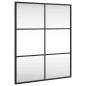 vidaXL Specchio da Parete Nero 50x60 cm Rettangolare in Ferro