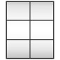 vidaXL Specchio da Parete Nero 50x60 cm Rettangolare in Ferro