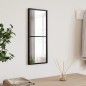 vidaXL Specchio da Parete Nero 20x50 cm Rettangolare in Ferro