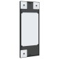 vidaXL Specchio da Parete Nero 20x50 cm Rettangolare in Ferro