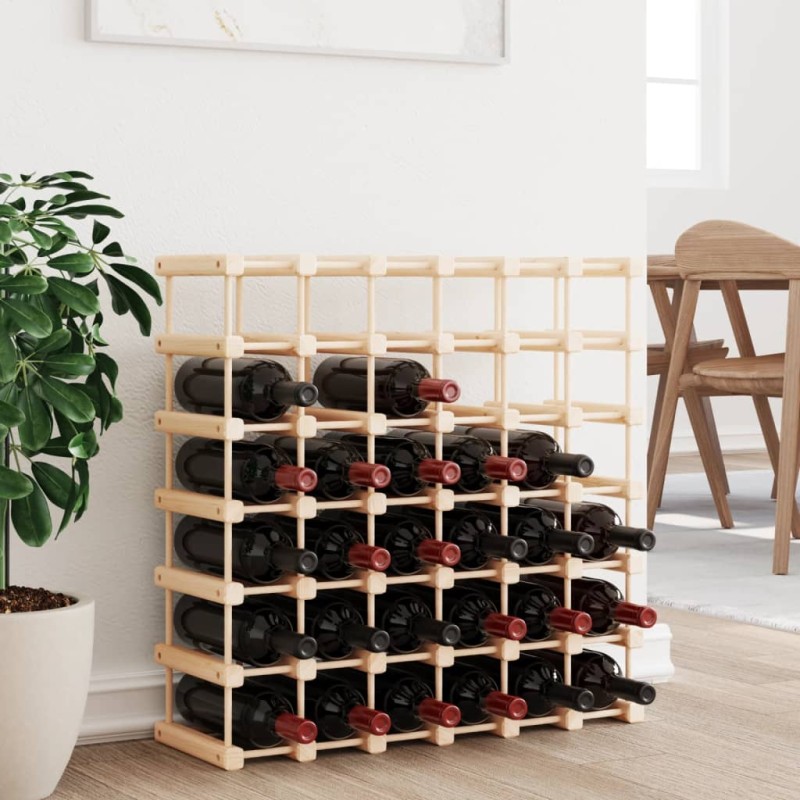 vidaXL Portabottiglie Vino 42 Bottiglie 68,5x23x68,5 cm Massello Pino vidaXL Portabottiglie Vino 42 Bottiglie 68,5x23x68,5 cm Massello Pino