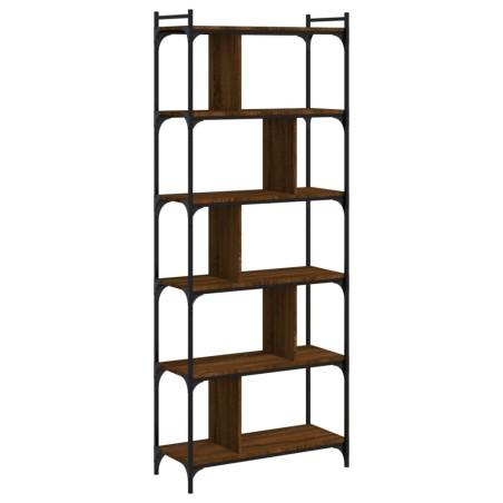 vidaXL Libreria Rovere Marrone 6 Ripiani 76x32x192cm Legno Multistrato