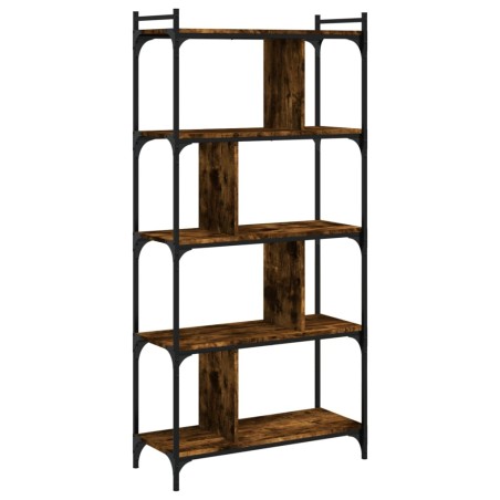 vidaXL Libreria Rovere Fumo 5 Ripiani 76x32x158 cm Legno Multistrato