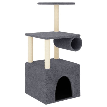 vidaXL Albero per Gatti con Tiragraffi in Sisal Grigio Scuro 109,5 cm