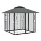 vidaXL Gazebo con Pareti Laterali Antracite 300x300x270 cm Acciaio vidaXL Gazebo con Pareti Laterali Antracite 300x300x270 cm Acciaio