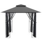 vidaXL Gazebo con Pareti Laterali Antracite 300x300x270 cm Acciaio vidaXL Gazebo con Pareti Laterali Antracite 300x300x270 cm Acciaio