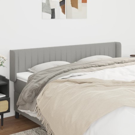 vidaXL Testiera ad Orecchio Grigio Chiaro 183x16x78/88 cm in Tessuto