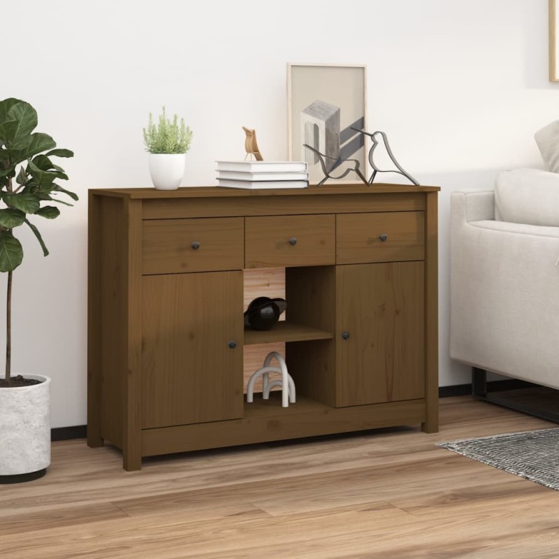Credenza Miele 100x35x74,5 cm in Legno Massello di Pino Credenza Miele 100x35x74,5 cm in Legno Massello di Pino
