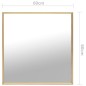vidaXL Specchio Dorato 60x60 cm vidaXL Specchio Dorato 60x60 cm