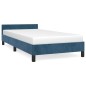 vidaXL Giroletto con Testiera Blu Scuro 90x190 cm in Velluto vidaXL Giroletto con Testiera Blu Scuro 90x190 cm in Velluto