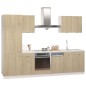 vidaXL Set Armadi da Cucina 7 pz Rovere Sonoma in Truciolato vidaXL Set Armadi da Cucina 7 pz Rovere Sonoma in Truciolato