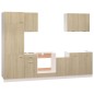 vidaXL Set Armadi da Cucina 7 pz Rovere Sonoma in Truciolato vidaXL Set Armadi da Cucina 7 pz Rovere Sonoma in Truciolato