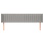 vidaXL Testiera ad Orecchio Grigio Chiaro 183x16x78/88 cm in Tessuto