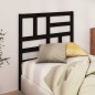 Testiera per Letto Nera 81x4x104 cm in Legno Massello di Pino Testiera per Letto Nera 81x4x104 cm in Legno Massello di Pino