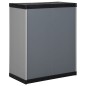 vidaXL Armadietto da Giardino con 1 Ripiano Grigio e Nero 68x40x85 cm vidaXL Armadietto da Giardino con 1 Ripiano Grigio e Nero 68x40x85 cm