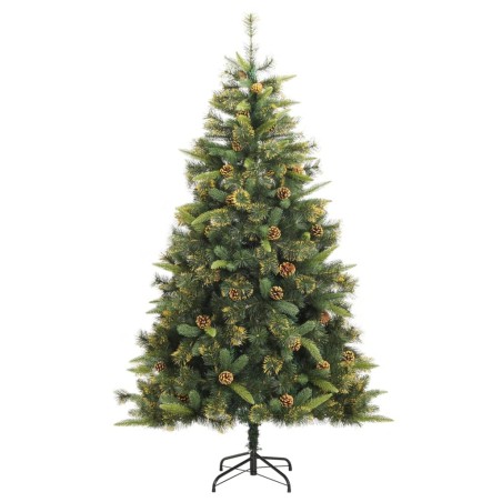 vidaXL Albero di Natale Artificiale Incernierato con Pigne 240 cm
