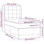vidaXL Giroletto a Molle con Materasso Crema 100x200 cm in Tessuto