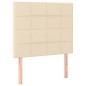 vidaXL Letto a Molle con Materasso e LED Crema 100x200cm in Tessuto vidaXL Letto a Molle con Materasso e LED Crema 100x200cm in Tessuto