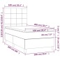 vidaXL Letto a Molle con Materasso e LED Crema 100x200cm in Tessuto vidaXL Letto a Molle con Materasso e LED Crema 100x200cm in Tessuto