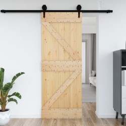 vidaXL Porta 85x210 cm in Legno Massello di Pino